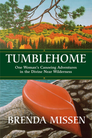 Tumblehome book cover: organge canoe on a rock in autumn