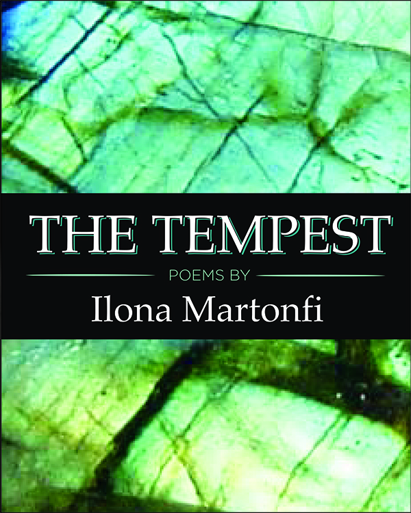 green cracked glass with title The Tempest on the cover
